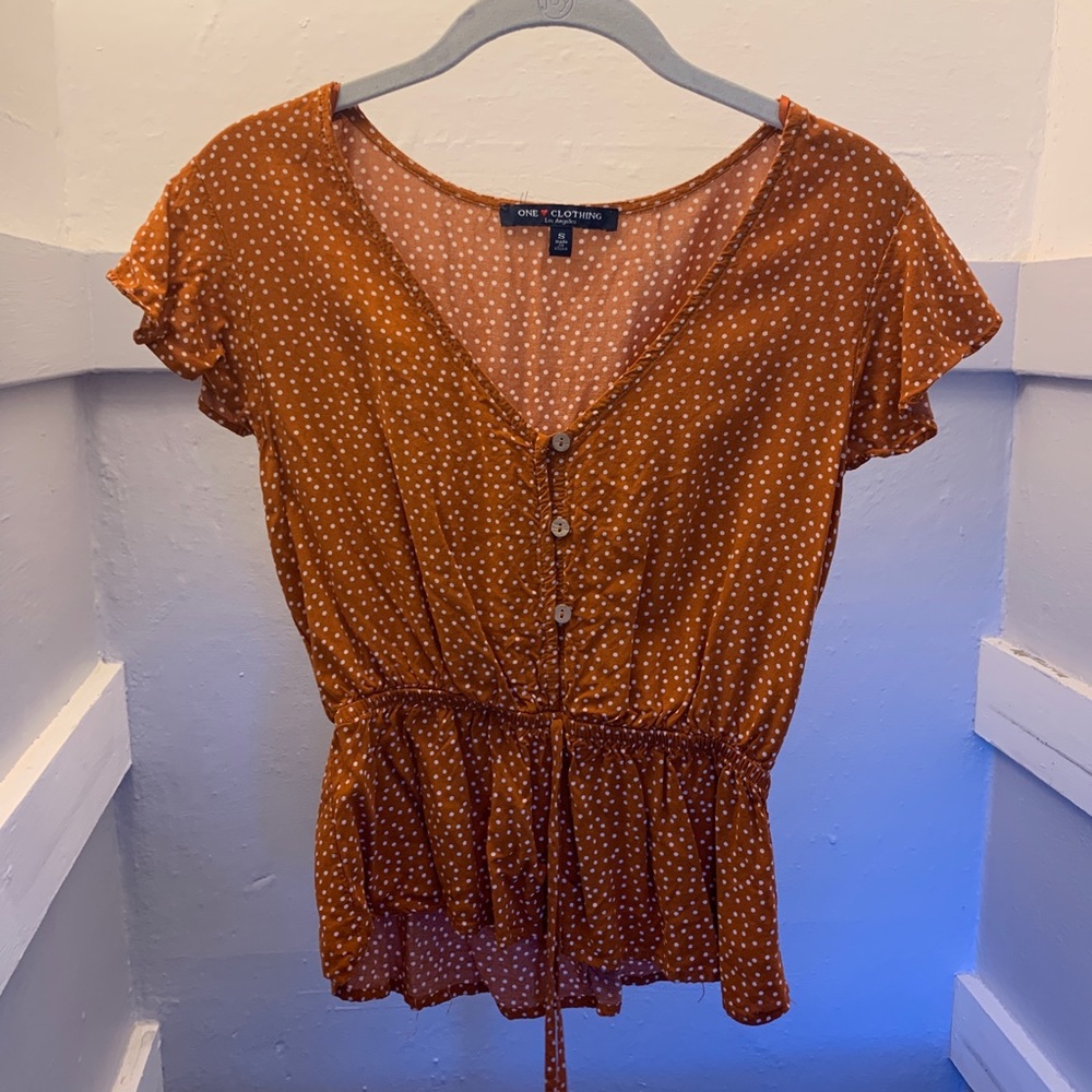 One Clothing Orange Blouse